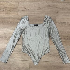 House of Harlow 1960 Silver Bodysuit